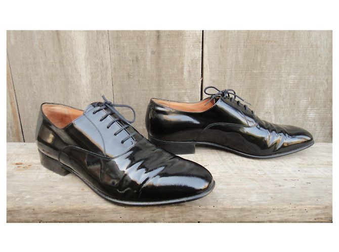 Joseph Fenestrier Unic Richelieu scarpe stringate in vernice nera Nero - vista 6