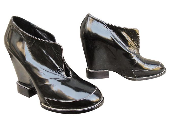 niedrige Keilstiefel Chloé Schwarz - Ansicht 3