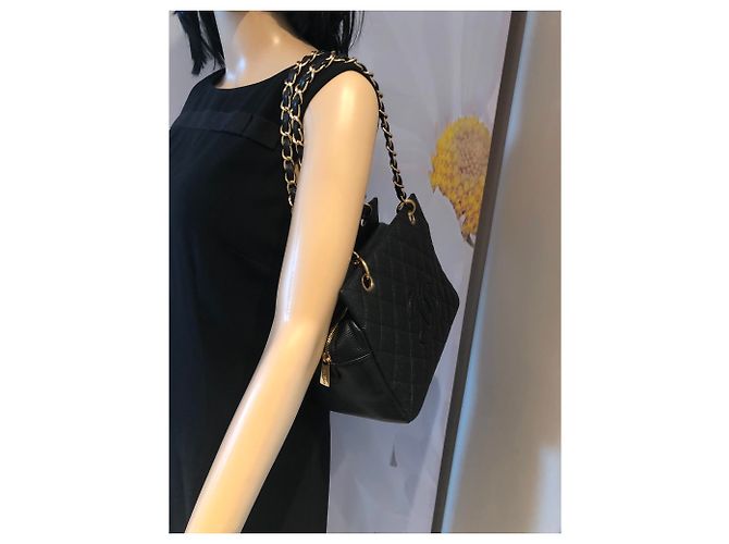 Piccola borsa della spesa Chanel Nero - vista 10