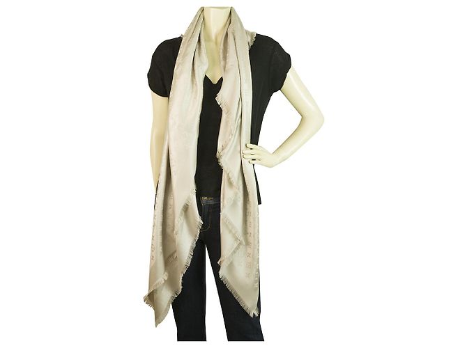 Louis Vuitton-Monogramm Greige Tone in Ton gewebter Jacquard-Seide M71336 Beige - Ansicht 6