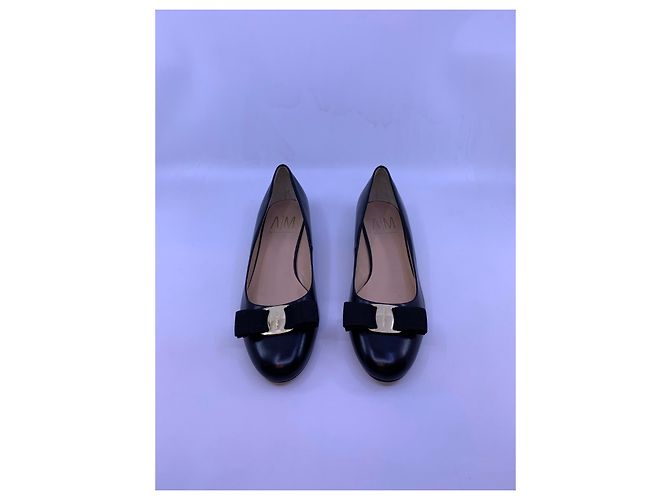 Salvatore Ferragamo ballerine in pelle nera Nero - vista 2