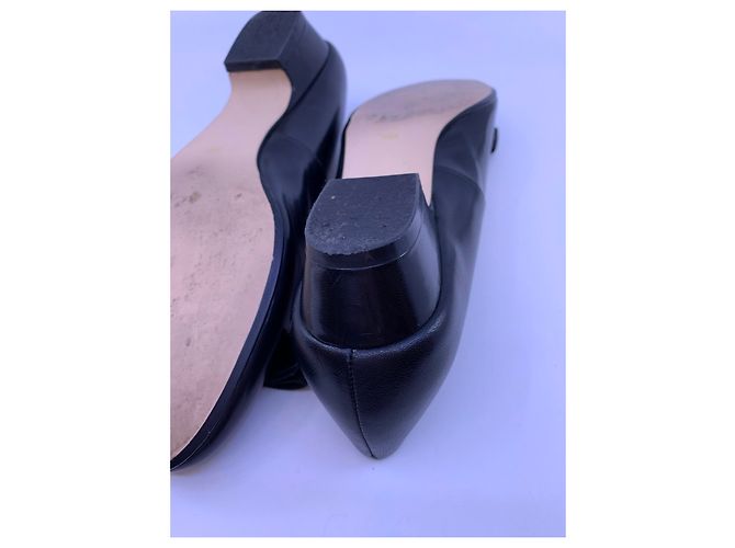 Salvatore Ferragamo ballerine in pelle nera Nero - vista 8