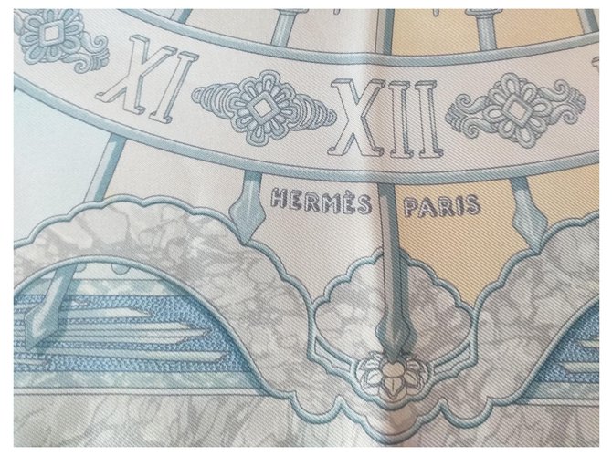 Hermès Gavroche Hermes Carpe diem Blu chiaro - vista 3