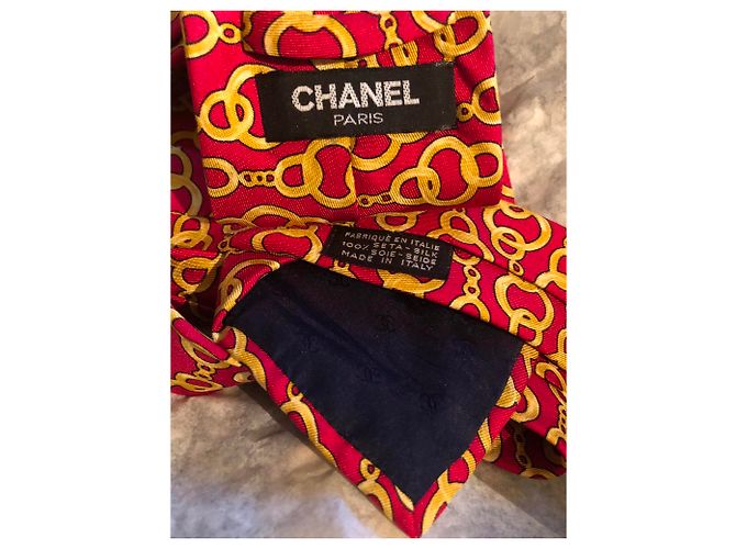 Chanel Cravates Rouge Jaune - vue 3