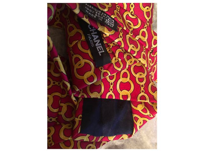 Chanel Cravates Rouge Jaune - vue 4