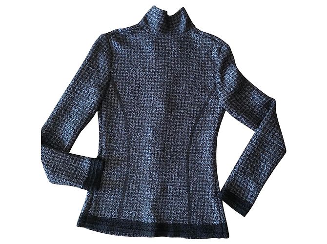 Adolfo Dominguez Plissee-Jacke Bluse schwarz / grau T.S 36-38 Anthrazitgrau - Ansicht 2