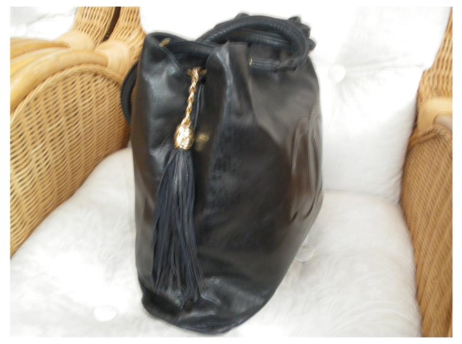 Borsa a mano Chanel in pelle nera Nero - vista 3