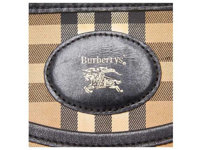 Borsa a tracolla Jacquard con motivo House Burberry Brown Marrone Multicolore Beige - vista 6