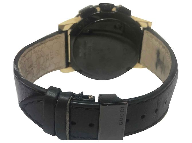 Relógio Gucci G-Chrono de couro preto - vista 3