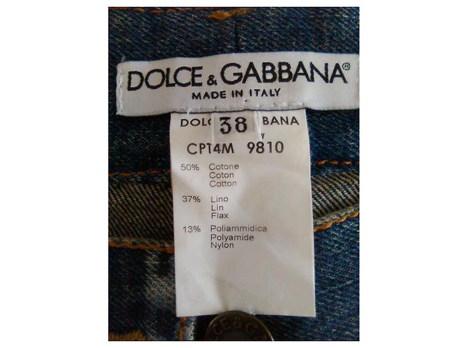 DOLCE & GABBANA Pantalones en mixt Lino. Crudo - vista 4