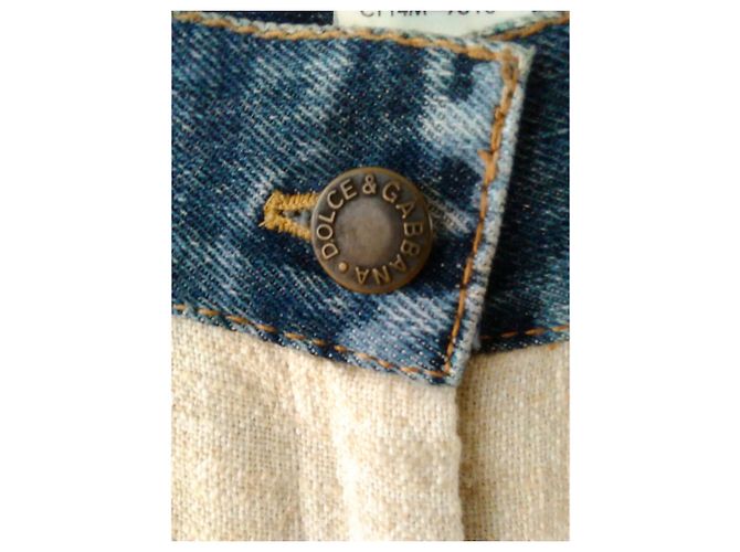 DOLCE & GABBANA Pantalones en mixt Lino. Crudo - vista 5