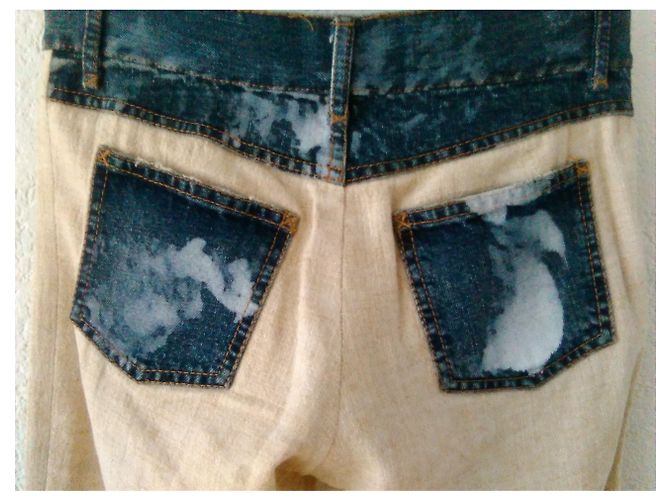 DOLCE & GABBANA Pantalones en mixt Lino. Crudo - vista 6