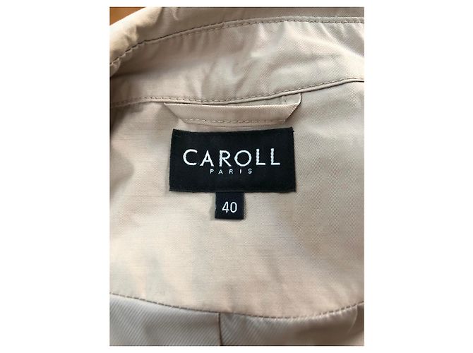 Gabardina beige de mezcla de algodón CAROLL - vista 4