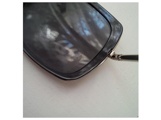 Occhiali da sole Prada neri e argento metallo Nero - vista 4