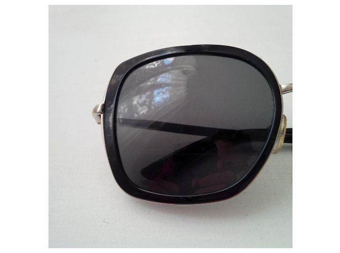 Occhiali da sole Prada neri e argento metallo Nero - vista 5