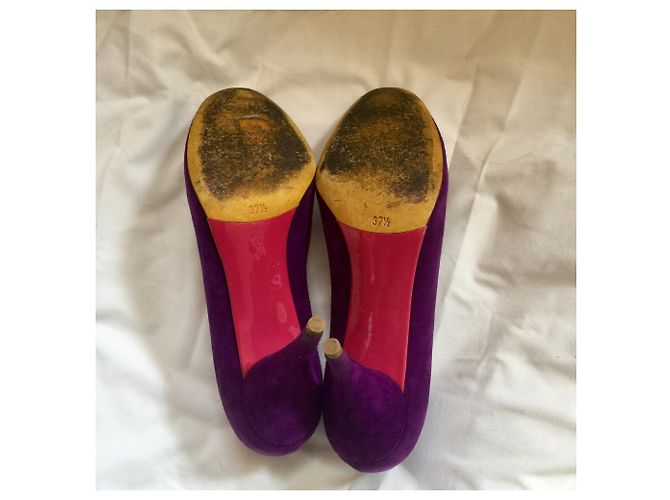 Décolleté Miu Miu in pelle scamosciata viola Porpora - vista 4