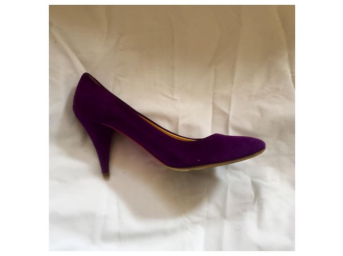 Décolleté Miu Miu in pelle scamosciata viola Porpora - vista 5