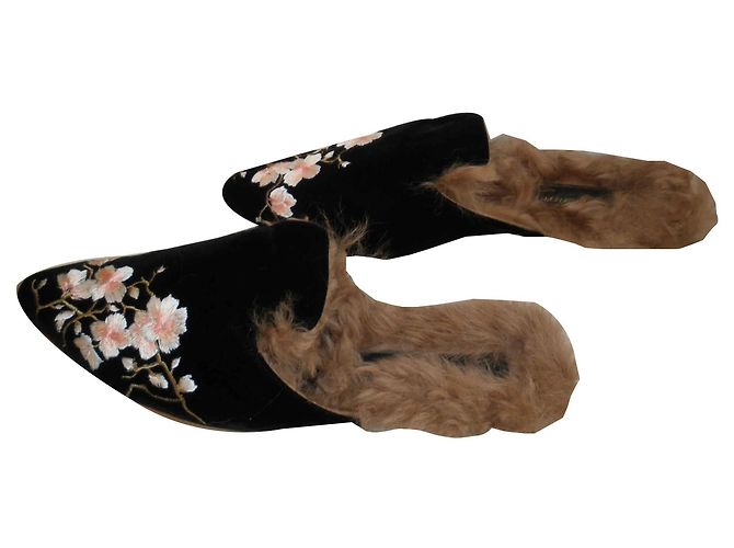 Autre Marque Gia Couture Mules aus Samt Multicolour Gr. 41 Mehrfarben - Ansicht 2