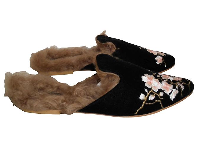 Autre Marque Gia Couture Mules aus Samt Multicolour Gr. 41 Mehrfarben - Ansicht 3