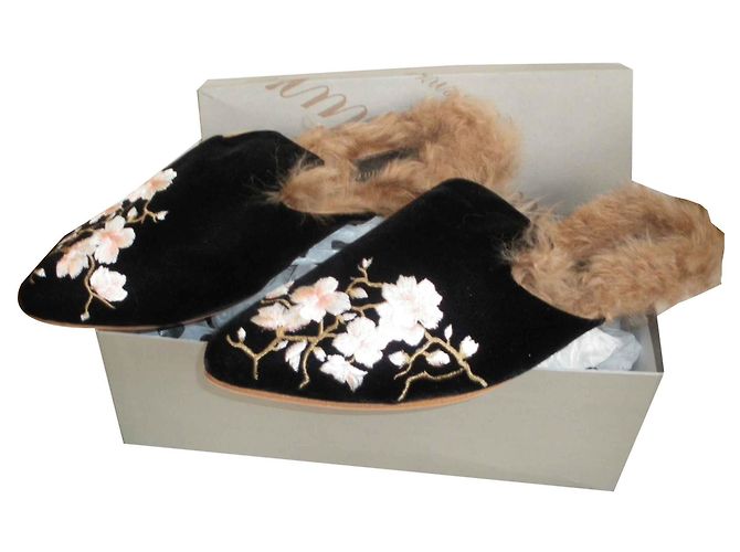 Autre Marque Gia Couture Mules aus Samt Multicolour Gr. 41 Mehrfarben - Ansicht 4