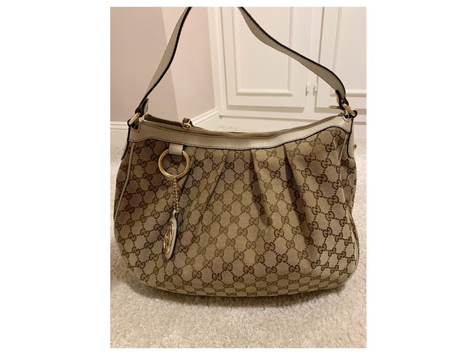 Borsa Gucci beige / marrone - vista 3