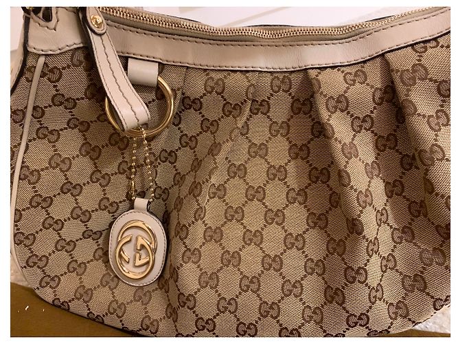 Borsa Gucci beige / marrone - vista 8