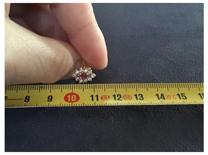 Autre Marque Anillo de rubí marquise y diamantes en oro amarillo 18k Dorado - vista 5