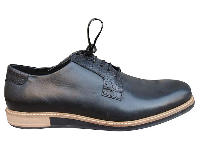 Autre Marque derbies Sublte, modèle Alpha Low Noir - vue 3