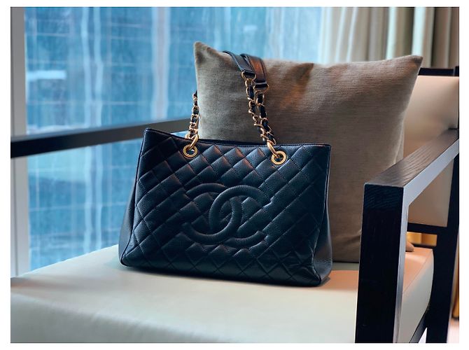 Sac shopping Chanel Nero - vista 3