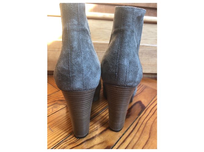 Free Lance Ankle Boots Green Velvet Deerskin Olive green - view 3
