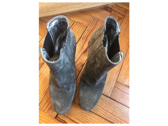 Free Lance Ankle Boots Green Velvet Deerskin Olive green - view 4