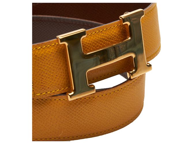 Hermès Hermes Brown Constance Gürtel Braun Golden - Ansicht 6
