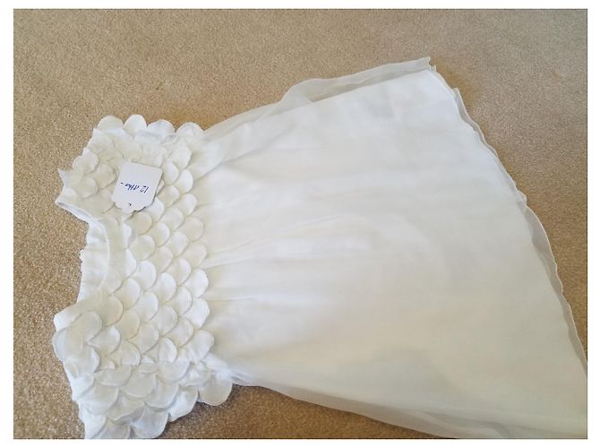 Chloé Kleid aus Seide und Baumwolle Eggshell 12 Monate Aus weiß - Ansicht 4