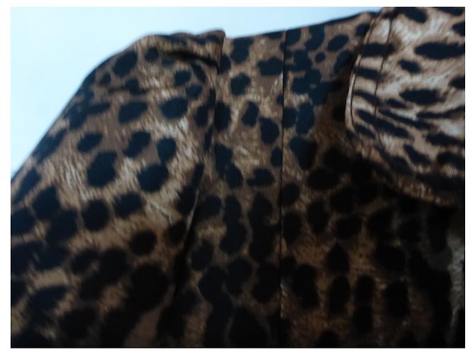 Chaqueta Zara con Estampado Leopardo de Viscosa con Cinturón XL Estampado de leopardo - vista 4