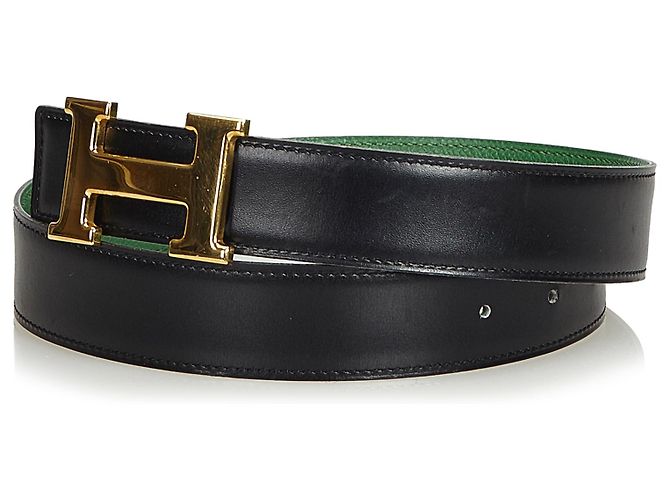 Hermès Hermes Black Constance Gürtel Schwarz Grün - Ansicht 2