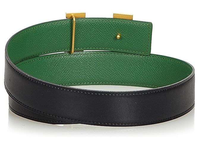 Hermès Hermes Black Constance Gürtel Schwarz Grün - Ansicht 3