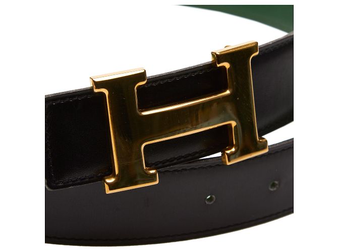 Hermès Hermes Black Constance Gürtel Schwarz Grün - Ansicht 6