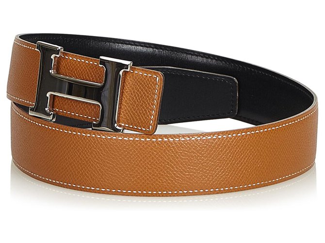 Hermès Hermes Brown Constance Gürtel Braun Silber - Ansicht 2
