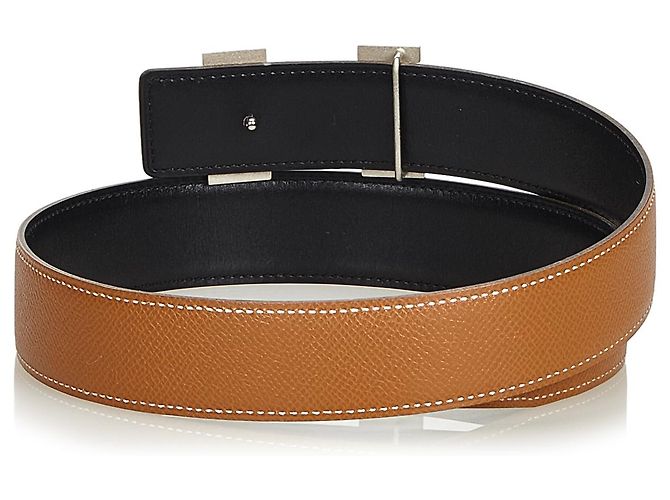 Hermès Hermes Brown Constance Gürtel Braun Silber - Ansicht 3