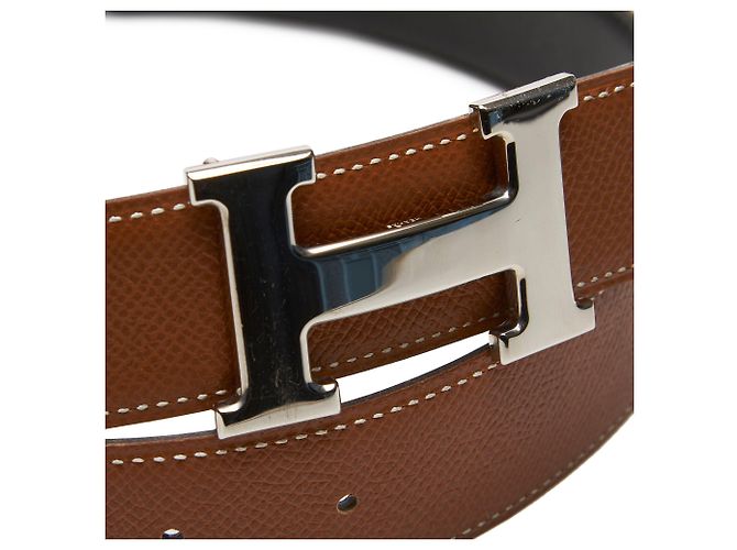Hermès Hermes Brown Constance Gürtel Braun Silber - Ansicht 6