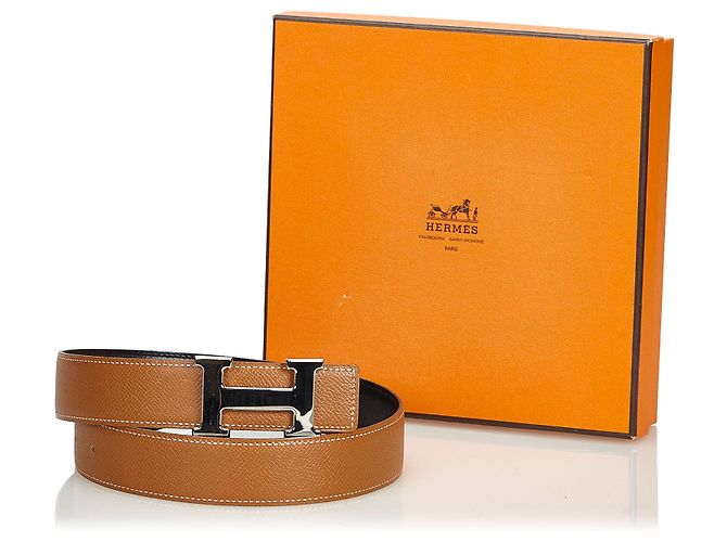 Hermès Hermes Brown Constance Gürtel Braun Silber - Ansicht 7