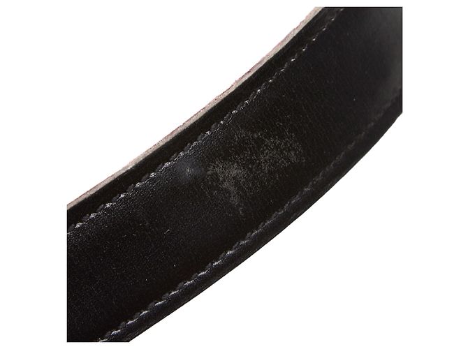 Hermès Cinturón de cuero negro Hermes Constance Roja - vista 6
