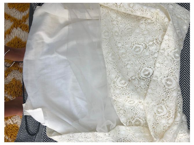 Autre Marque naf naf Vestido de verano blanco con encaje Blanco roto - vista 4