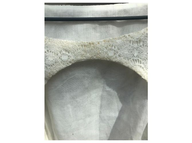 Autre Marque naf naf Vestido de verano blanco con encaje Blanco roto - vista 7