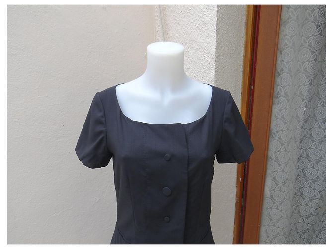 Abito Chloé nero in seta cotone e lana - vista 3