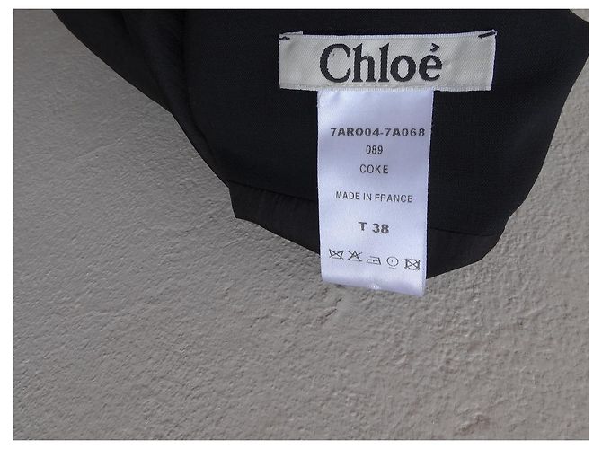 Abito Chloé nero in seta cotone e lana - vista 6