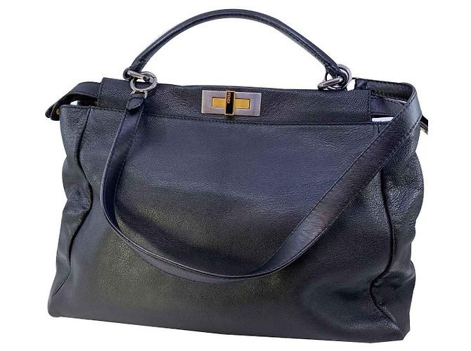 Modello grande Fendi Peekaboo Nero - vista 2