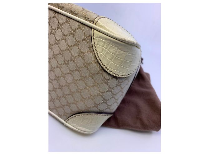 Borsa Tote Céline Boogie Marrone Bianco Monogramma - vista 4