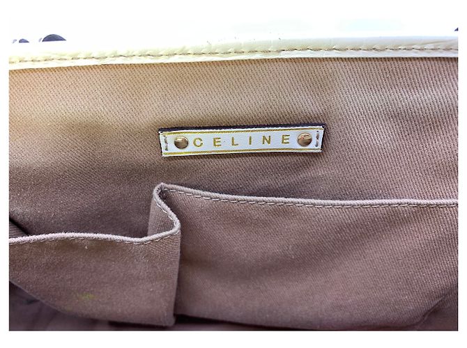 Borsa Tote Céline Boogie Marrone Bianco Monogramma - vista 9