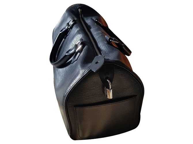 Louis Vuitton Speedy 30 orelha de couro preto - vista 2